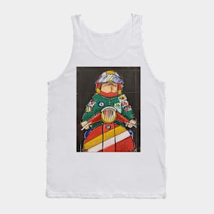 Retro Scooter, Classic Scooter, Scooterist, Scootering, Scooter Rider, Mod Art Tank Top